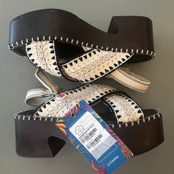 FARM Rio Off White Sand Platform Clog - Picture 5 of 9